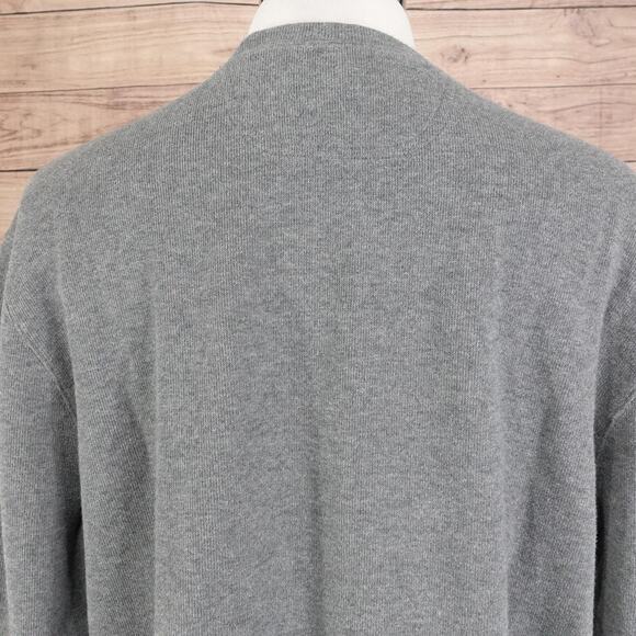 Faconnable Sweatshirt Mens Large Gray Crewneck Cotton Pullover Embroidered Logo - Picture 6 of 9